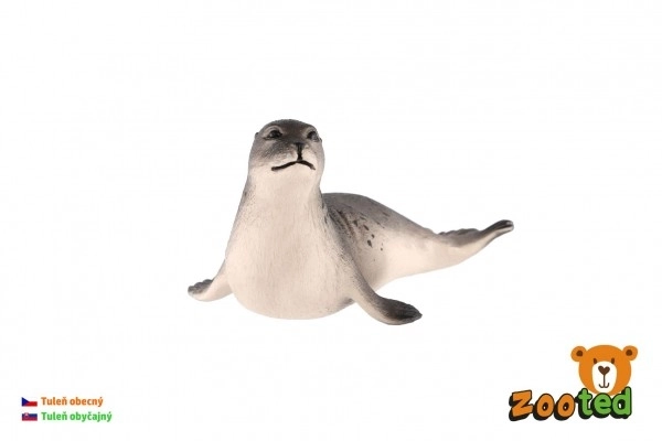 Spættet sæl zooted plast 12cm i pose