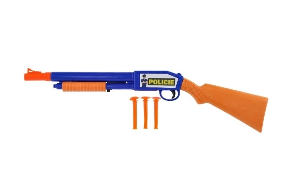 Plastpistol med sugekopper 48 cm med tre kugler