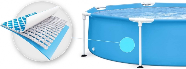 Trelags PVC-materiale med forstærkning