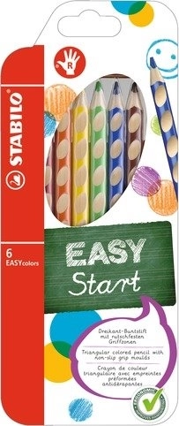 STABILO EASYstart farveblyanter til højrehåndede, 6 stk.