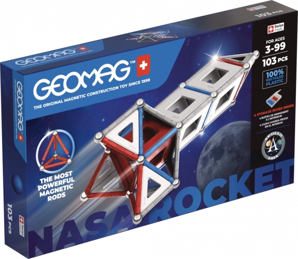 Magnetisk byggesæt GEOMAG NASA – raket, 103 dele