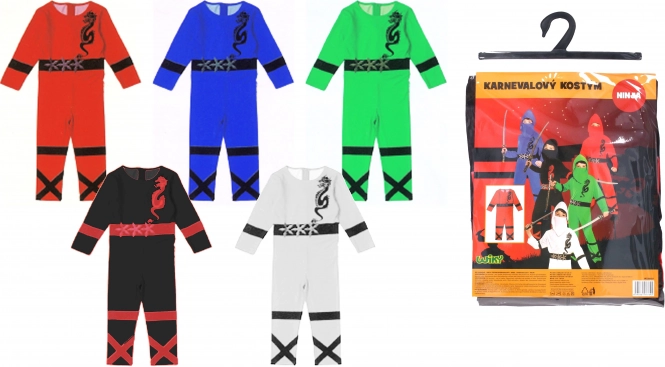 Ninja-kostume til børn M (110–120 cm)