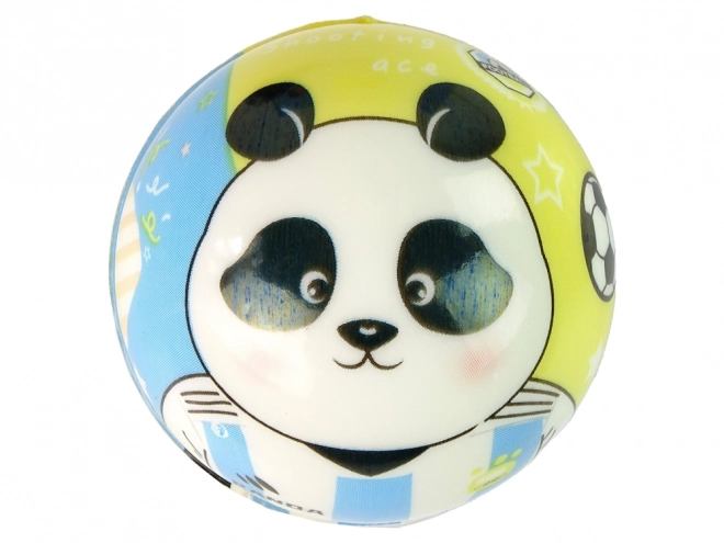 Farverig bold med panda illustration til børn 7 cm