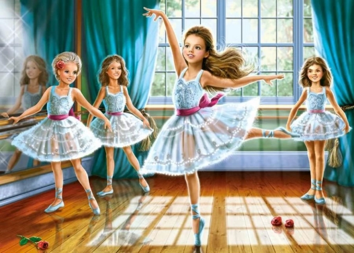 Puslespil 260 brikker LITTLE BALLERINAS