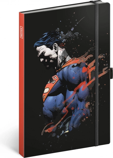 linjeret notesbog med superhelte-motiv SUPERMAN A5, 13 × 21 cm