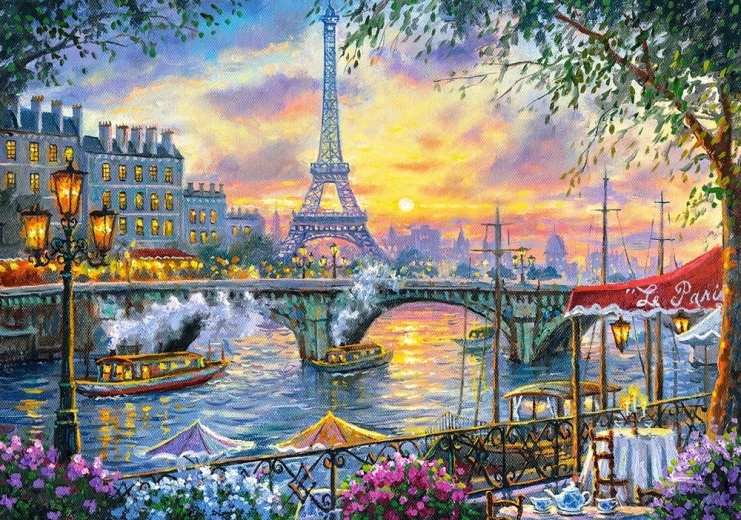 Puslespil 500 brikker Tea Time in Paris