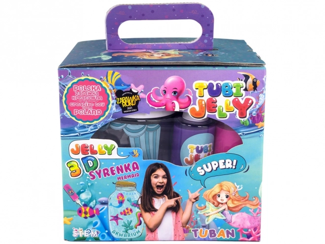 TUBAN TUBI JELLY sæt 6 farver med lille akvarium – havfrue