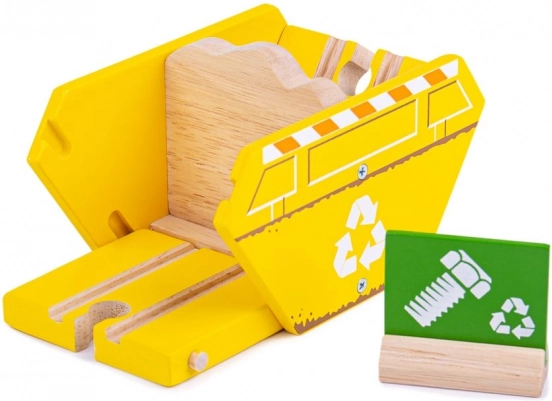 Trægenbrugskontainer til togbane BIGJIGS RAIL