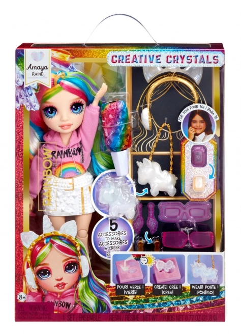 Rainbow High kreative krystaller dukke - Amaya Raine