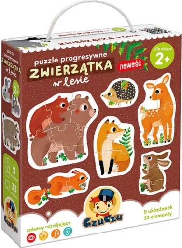 CzuCzu progressive puslespil Skovdyr