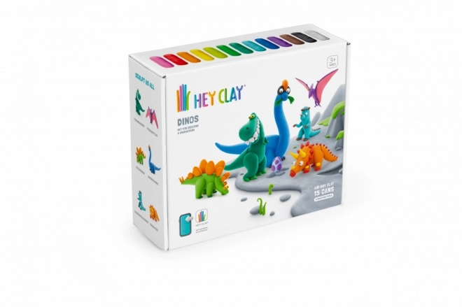 Hey Clay plastikmasse sæt Dinosaurer