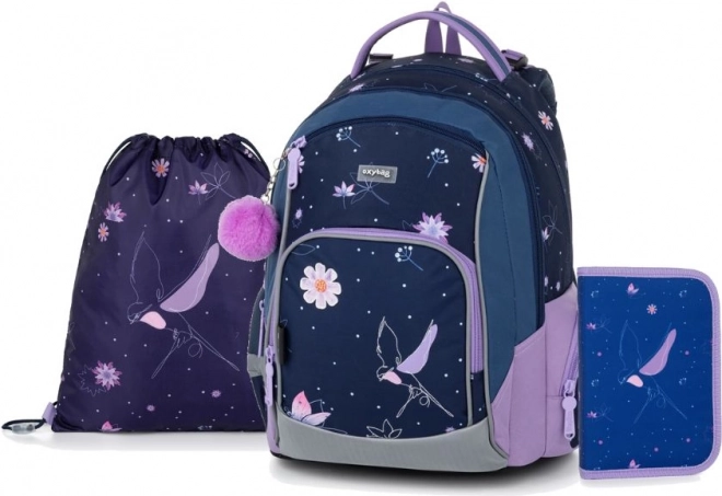 OXYBAG Skolesæt 3 dele OXY GO Blomster