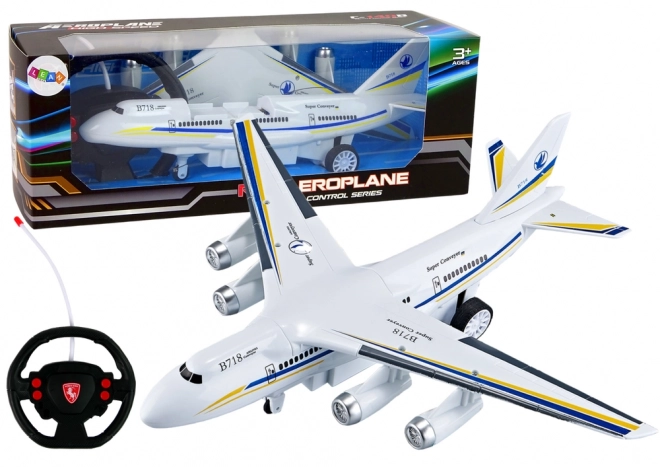 R/C fjernstyret passagerfly + USB-kabel til fjernstyring