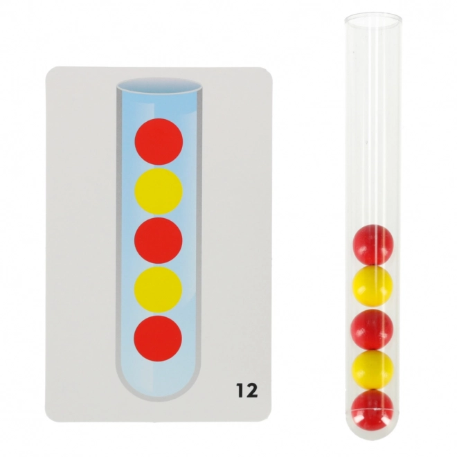 Uddannelsespuslespil - farverige montessori kugler