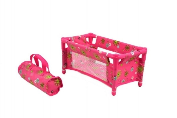 Dukkeseng metal/plastik sammenfoldelig i stofpose 27x14x10cm i pose