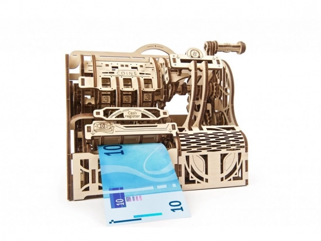 Ugears 3D træ mekanisk puslespil Kasseapparat