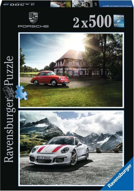 Puslespil RAVENSBURGER Porsche 356 og Porsche 911 2×500 brikker