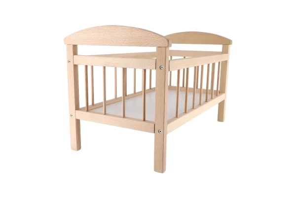 Dukke seng træ stor 58,5x33x37,5 cm i pose