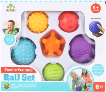 Sensorisk sæt med bolde til babyer 6 stk.