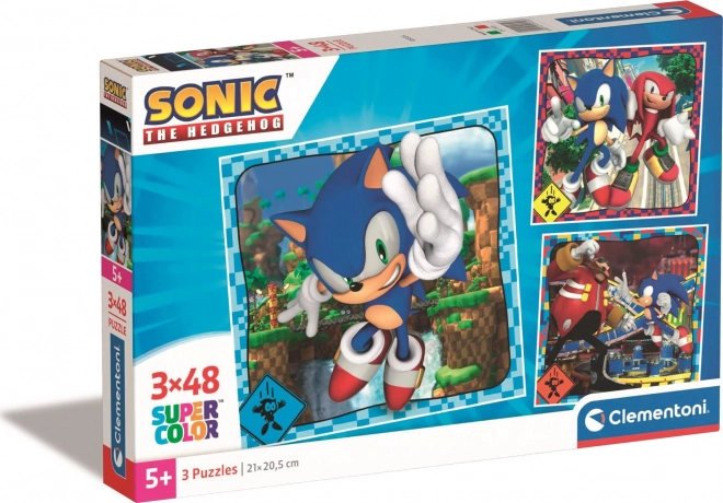 Puslespil 3×48 brikker CLEMENTONI SONIC
