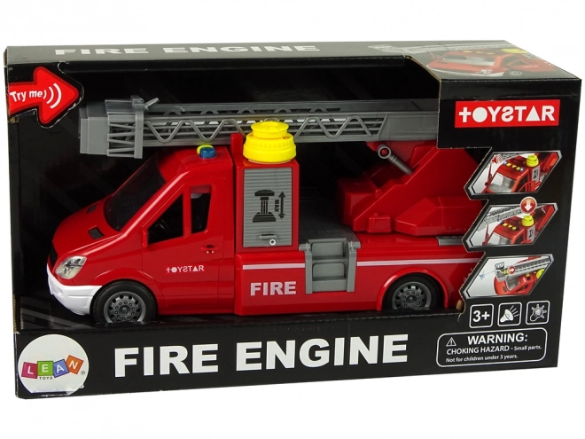rødt brandbil TOYSTAR med vand, lyde og lys