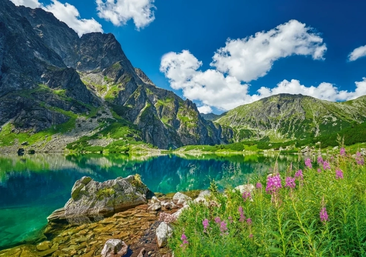 Puslespil Czarny Staw pod Rysy, Tatra-bjergene 500 brikker