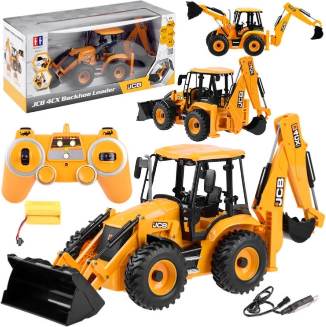 Stor RC traktor – bulldozer og læssemaskine JCB 1:20