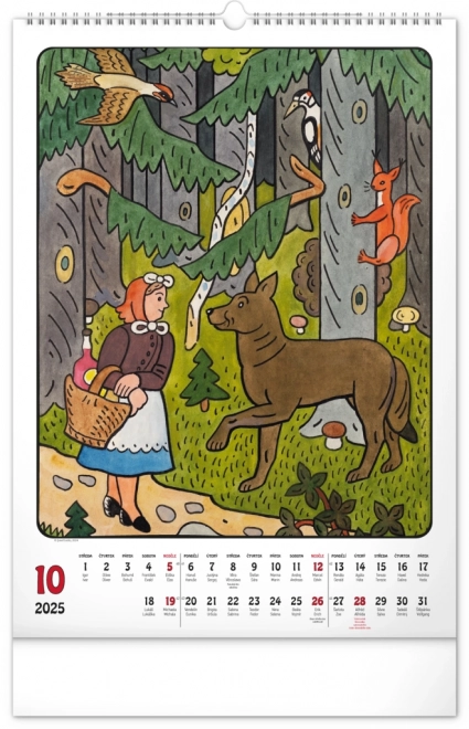 Vægkalender Josef Lada 2025, 33 × 46 cm