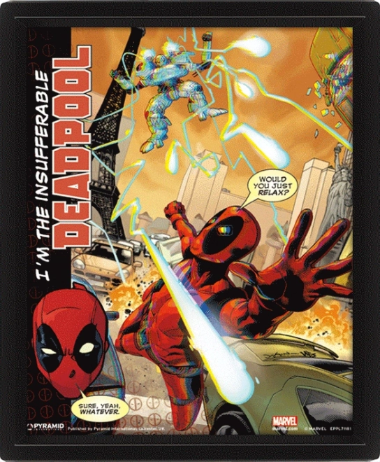 3D billede af Deadpool i ramme