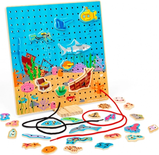 Bigjigs Toys snøreplade – undervandsverden
