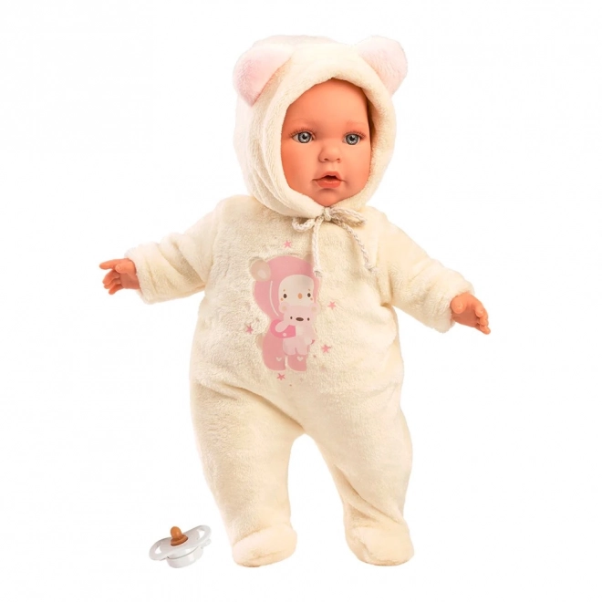 Llorens 14208 BABY JULIA - realistisk babydukke med blřdt stofkrop - 42 cm