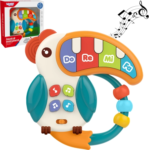 Woopie baby musikklaver og bidering pelikan 3-i-1
