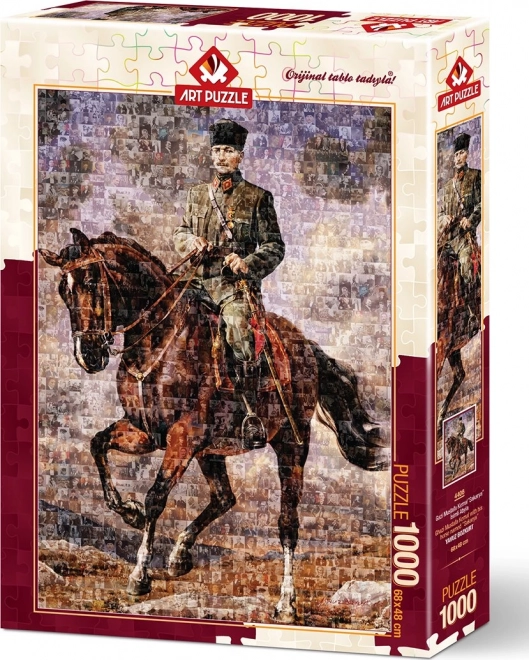 ART PUZZLE Puslespil Ghazi Mustafa Kemal på sin hest 1000 brikker