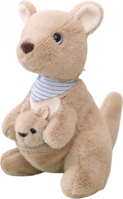 Plys Kænguru med Unge 23 cm
