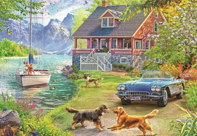 Ravensburger puslespil Sommer ved søen 200 brikker