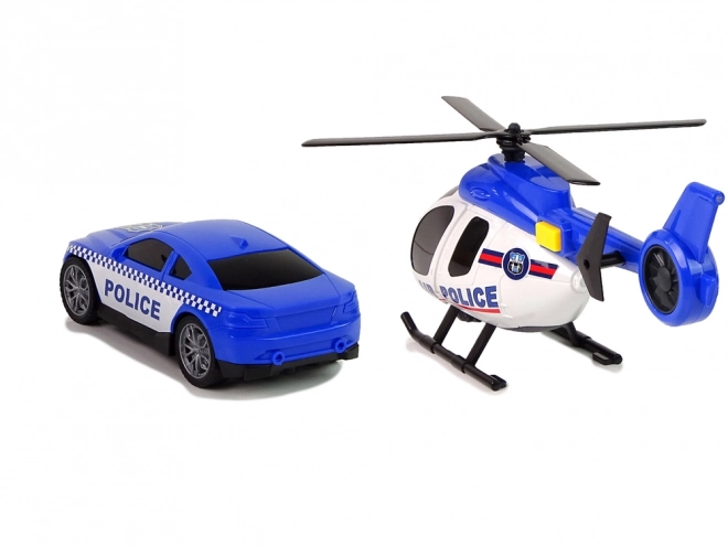 Sæt af politis lastkøretøjer Last helikopter Lydlys