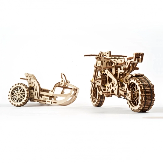 Ugears 3D puslespil Motorcykel med sidevogn 380 stykker