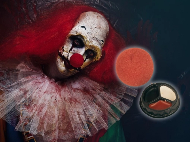 Sæt til klovnesminke til Halloween og cosplay