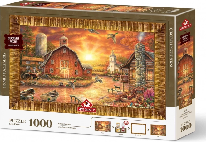 ART PUZZLE Puslespil med ramme og lim 3i1 1000 brikker – Mod solen