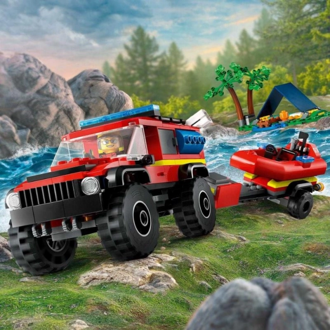LEGO® City 60412 Brandbil 4x4 og redningsbåd