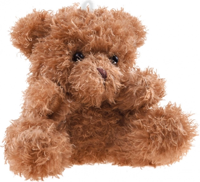 Plysbjørn nøglering 10 cm – Brun