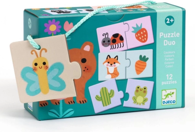 Djeco Eduludo Puzzle Duo – farver