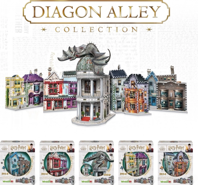 3D puslespil WREBBIT Harry Potter: Gringotts Bank 300 brikker