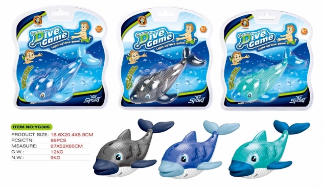 Lysende dykkende delfin