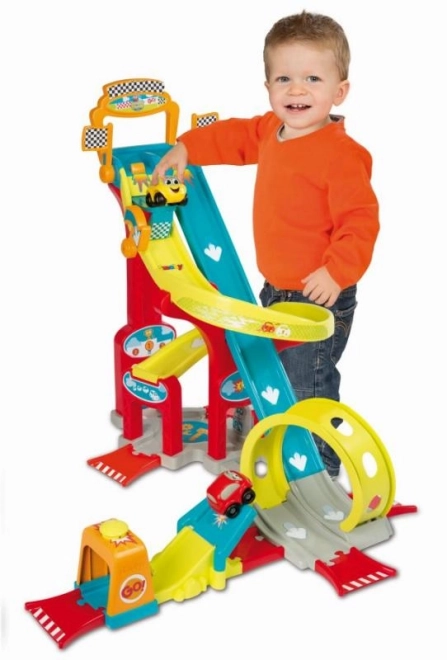 Smoby Vroom Planet megaspring bilbane til børn