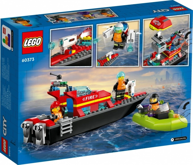 LEGO® City 60373 Brandmandsredningsbåd og jolle