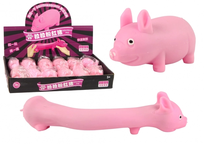Elastisk lyserød squishy legetøj gris