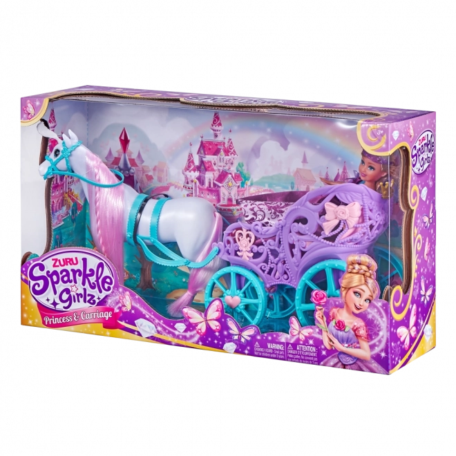 Prinsesse Sparkle Girlz med hest og karet