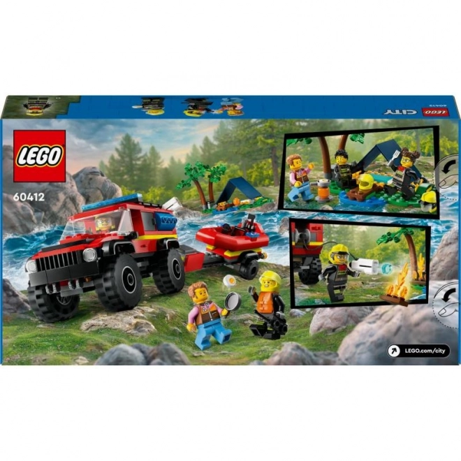 LEGO® City 60412 Brandbil 4x4 og redningsbåd