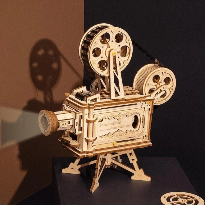 RoboTime 3D træ mekanisk puslespil Filmprojektor